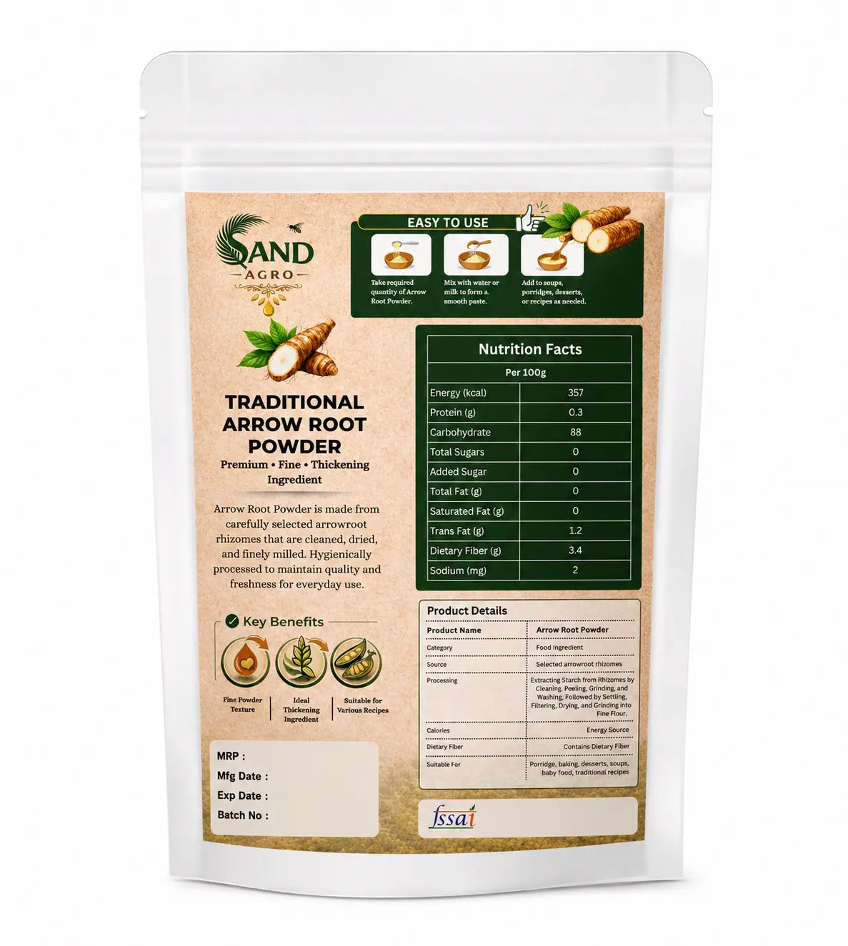 Arrow Root Powder