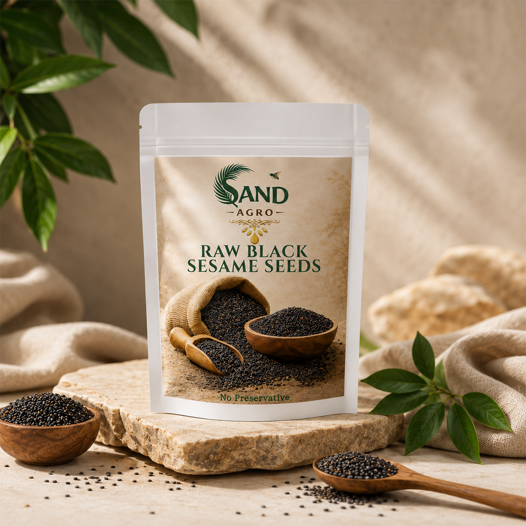 Raw black sesame seeds / karutha ellu